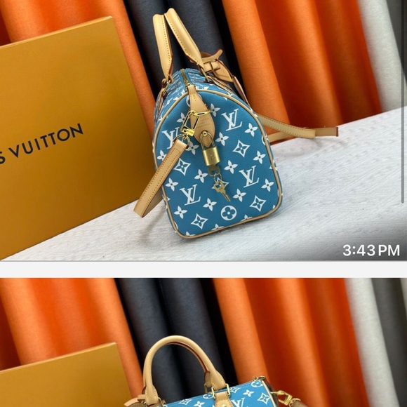 COPY - Louis Vuitton Blue Satchel - Picture 2 of 10